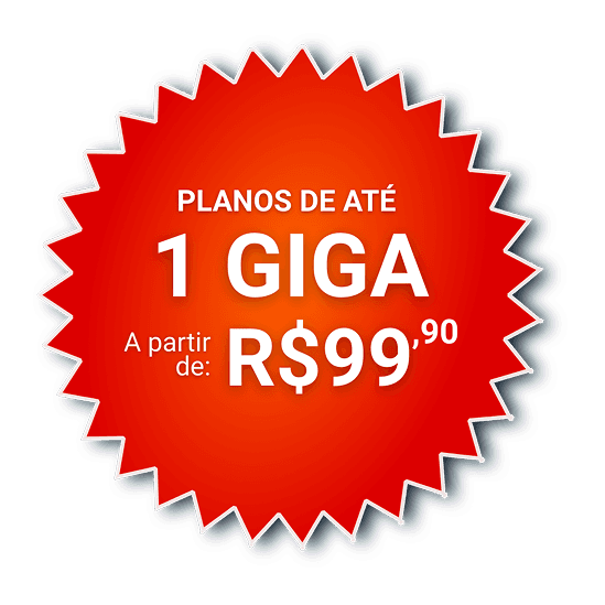 Planos de até 1 giga a partir de R$ 99,90